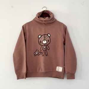 VTG vintage teddy bear decal turtle neck sweatshirt